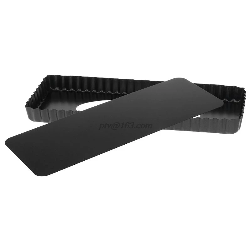 Fluted Pie Tart Pan Mold Baking Removable Bottom Nonstick Quiche Tool Rectangle |