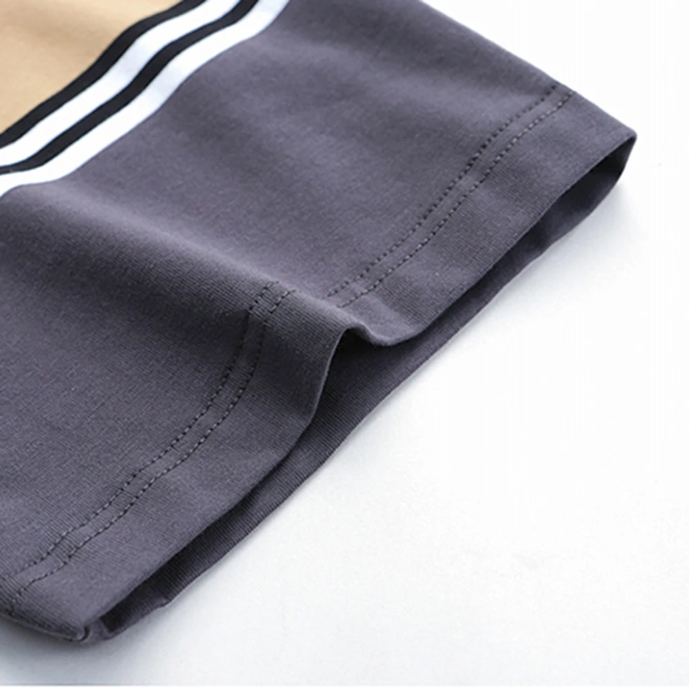 

Senior Business Shirt Cotton Solid Color Summer Fashion Men's Short-Sleeved T-Shirt Striped Casual Polo Shirt