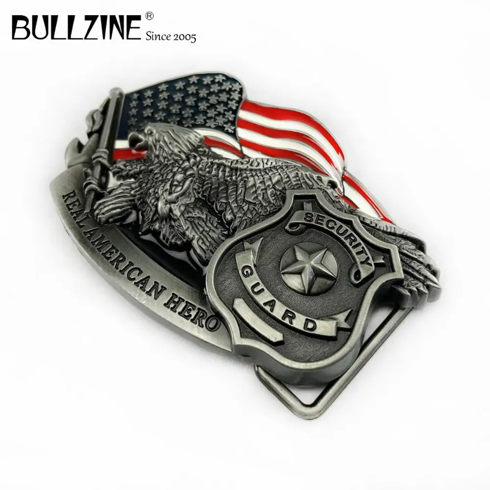 В Bullzine оптом с американским флагом охранника пряжки ремня оловянной отделкой