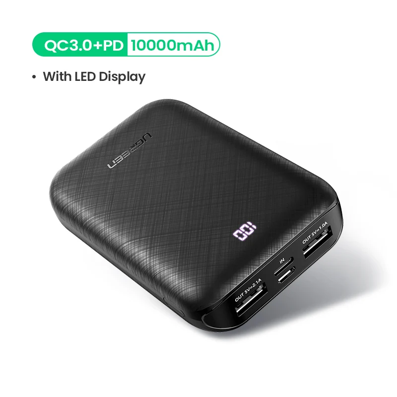 power bank Ugreen power Bank 10000 мАч Быстрая зарядка 4,0 3,0 QC3.0 внешняя Мобильная батарея быстрое PD зарядное устройство для iPhone 11 8 Xs Mini power bank - Цвет: power bank