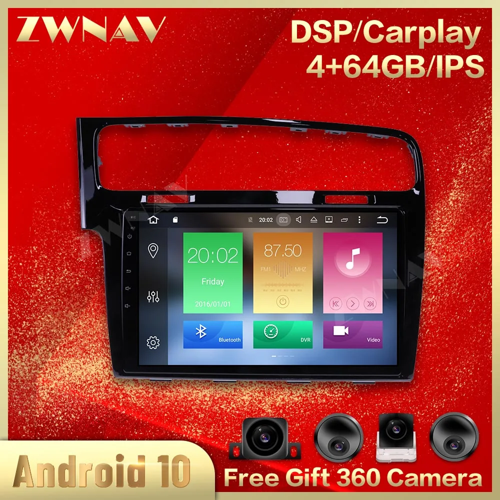 preço 360 Câmeras Ips Tela Para Volkswagen Golf 2014 2015 2016 2017 2018 Android Multimídia Player Gps Gravador De Rádio áudio Cabeça