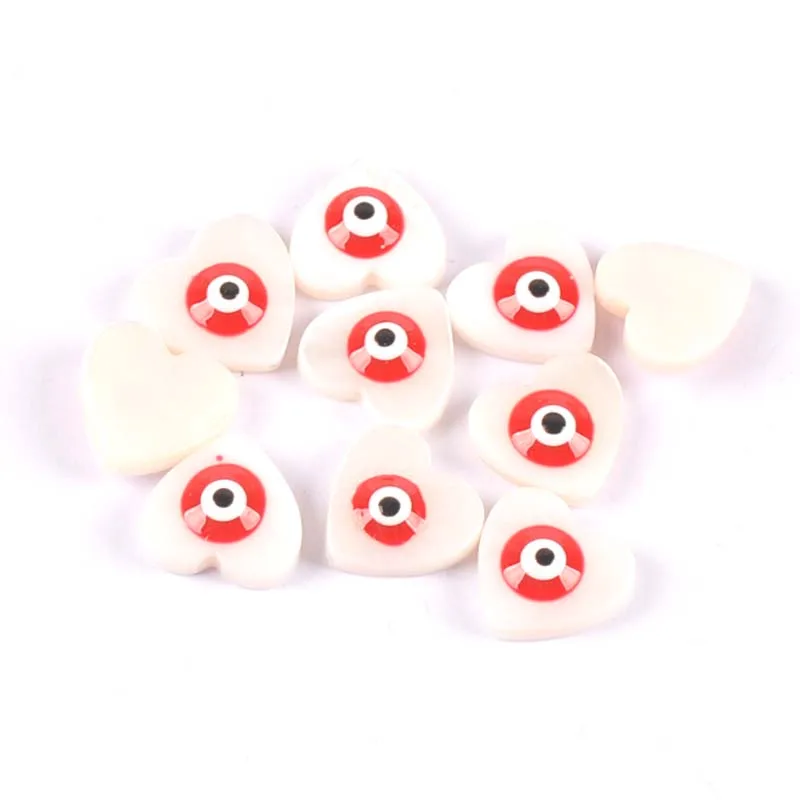 Ракушки 11 мм в форме сердца и злых глаз для творчества домашний декор ремесла