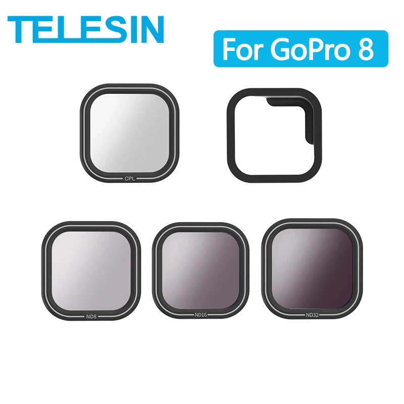 TElESIN Магнитный CPL ND 8/16/32 набор фильтров для gopro 8 hero8 аксессуары объектива камеры go