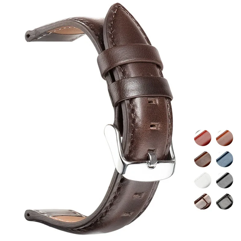 

Ремешок для часов BEAFIRY, из натуральной кожи, 18 мм, 19 мм, 20 мм, ремешки для часов для мужчин, женщин, samsung, huawei, черный, синий, коричневый