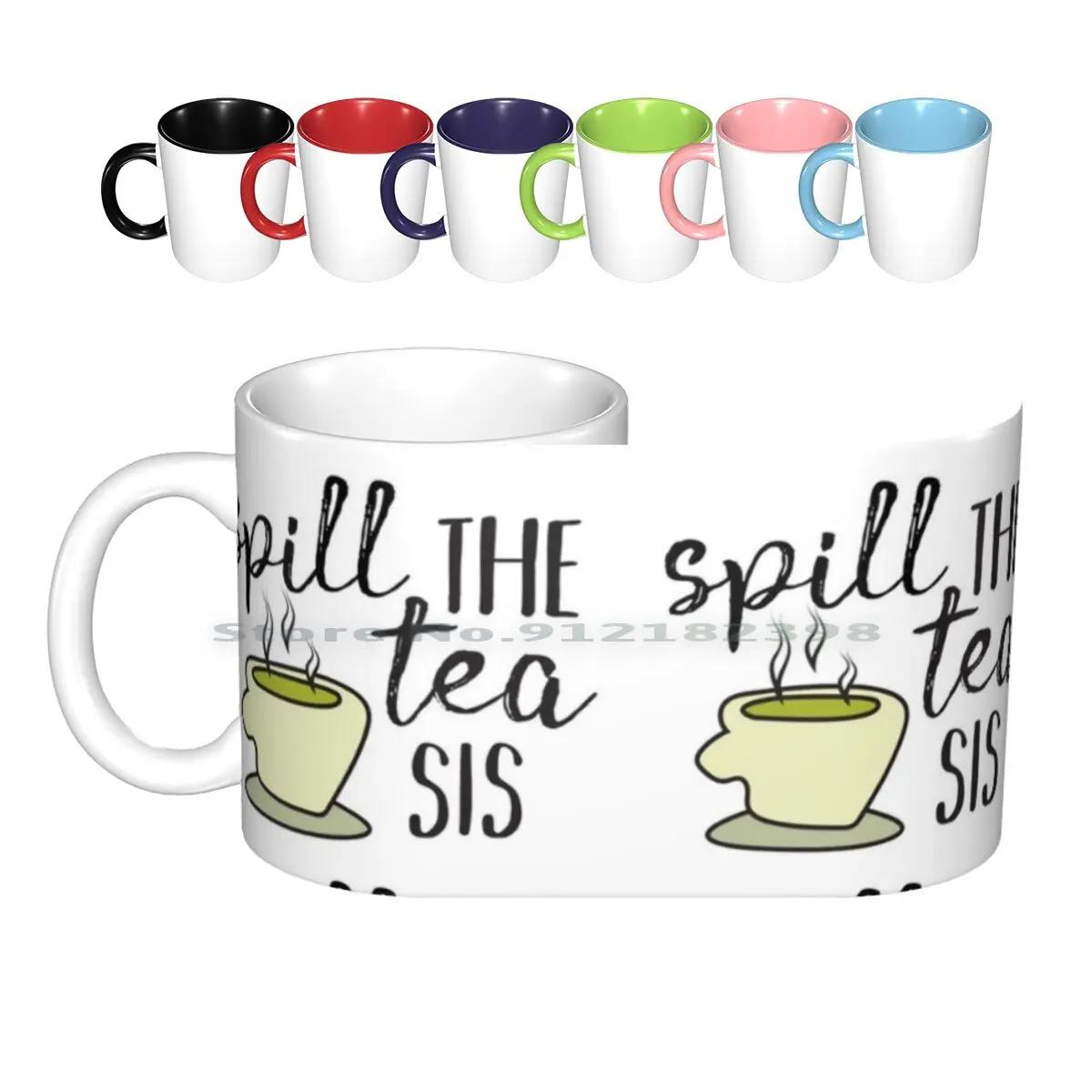 

Керамические кружки Ah, кофейные чашки, кружка для молока и чая, пролив чая, сестра отряд, Бидди, Чемберлен, чай