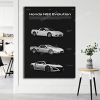 honda nsx evolution poster wall art jdm poster gift for man car guys gift honda gift man car enthusiastgift for boyfriend