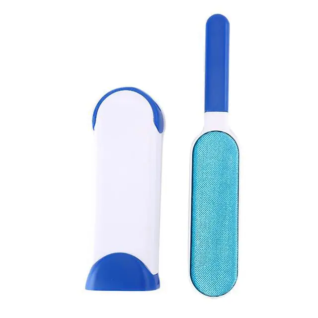 Blue big Magic Clean Brush Reusable Self-Cleaning Pet Hair Brush Set Double Lint Remover Fur Scrub Clothes Bag Dust Brusher - Цвет: Blue big