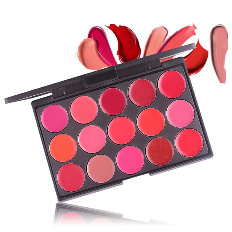 15 colors Matte lipstick Palette Long Lasting waterproof Brand Cosmetics Mini Pigment Black Brown Lipstick |
