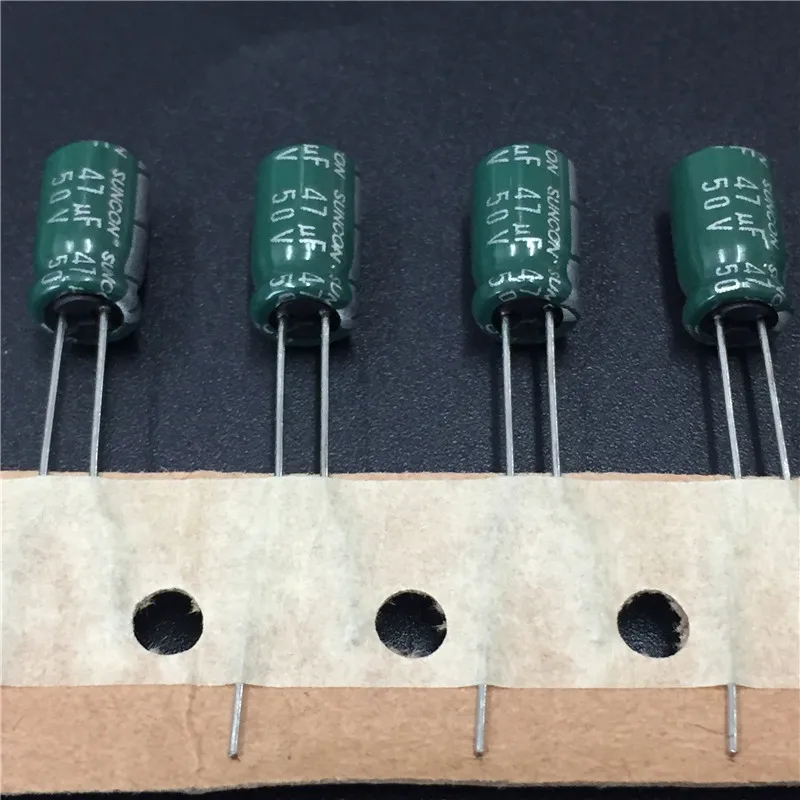 6 шт. 47 мкФ 50 в SUNCON (SANYO) CA Series 3x11 мм низкое сопротивление 50V47uF алюминиевый