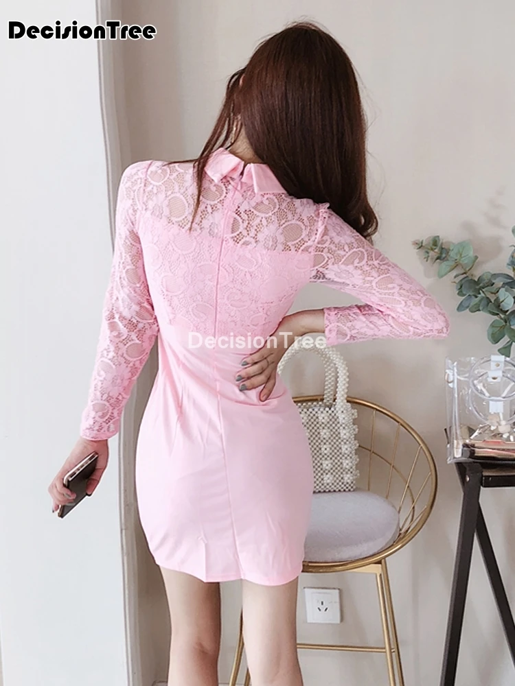 

2021 chinese dress cheongsam vestido chino perspective lace qipao hollow out bodycon cheongsam dress elegant party dress