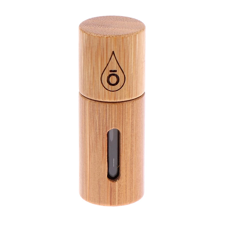 

Bamboo Wood Bottle Perfume Empty Oil Bottle Stainless Roll On Ball Aromatherapy