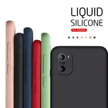 For Poco F3 Case For Xiaomi Poco F3 M3 X3 NFC Funda Cover Coque Soft Original Liquid Silicone Back Cover For Poco F3 Coque Funda