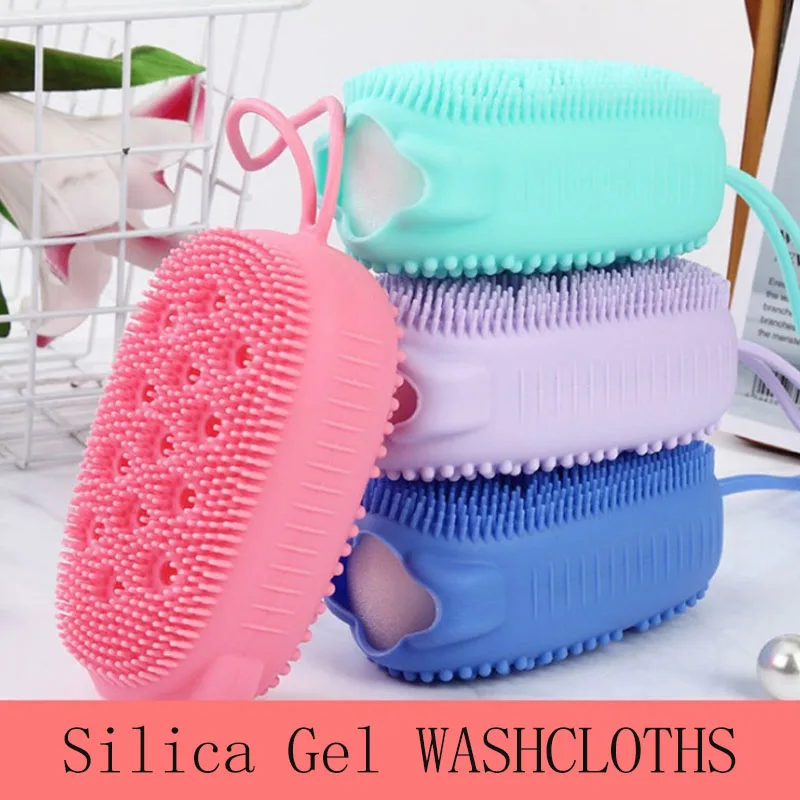 

Creative Silicone Bubble Bath Brush Double-Sided Massage Scalp Exfoliating Skin Clean Shower Brushes Body Scrubbe Fast Foaming