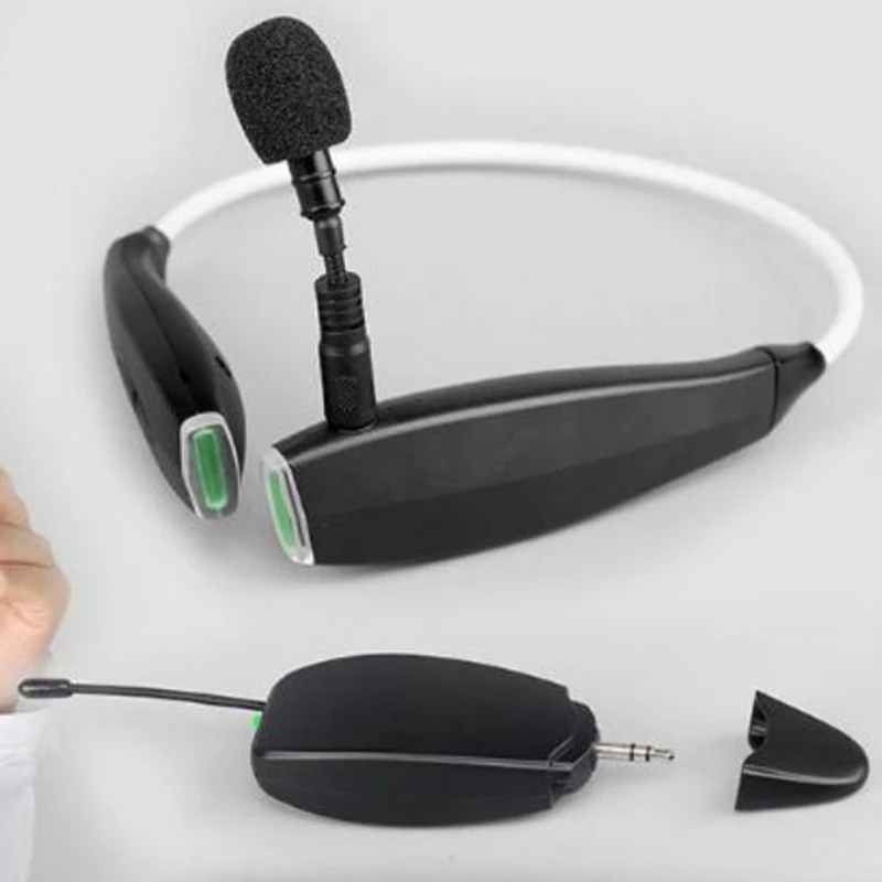 Беспроводной микрофон шейный камера/телефон/динамик конденсаторный для