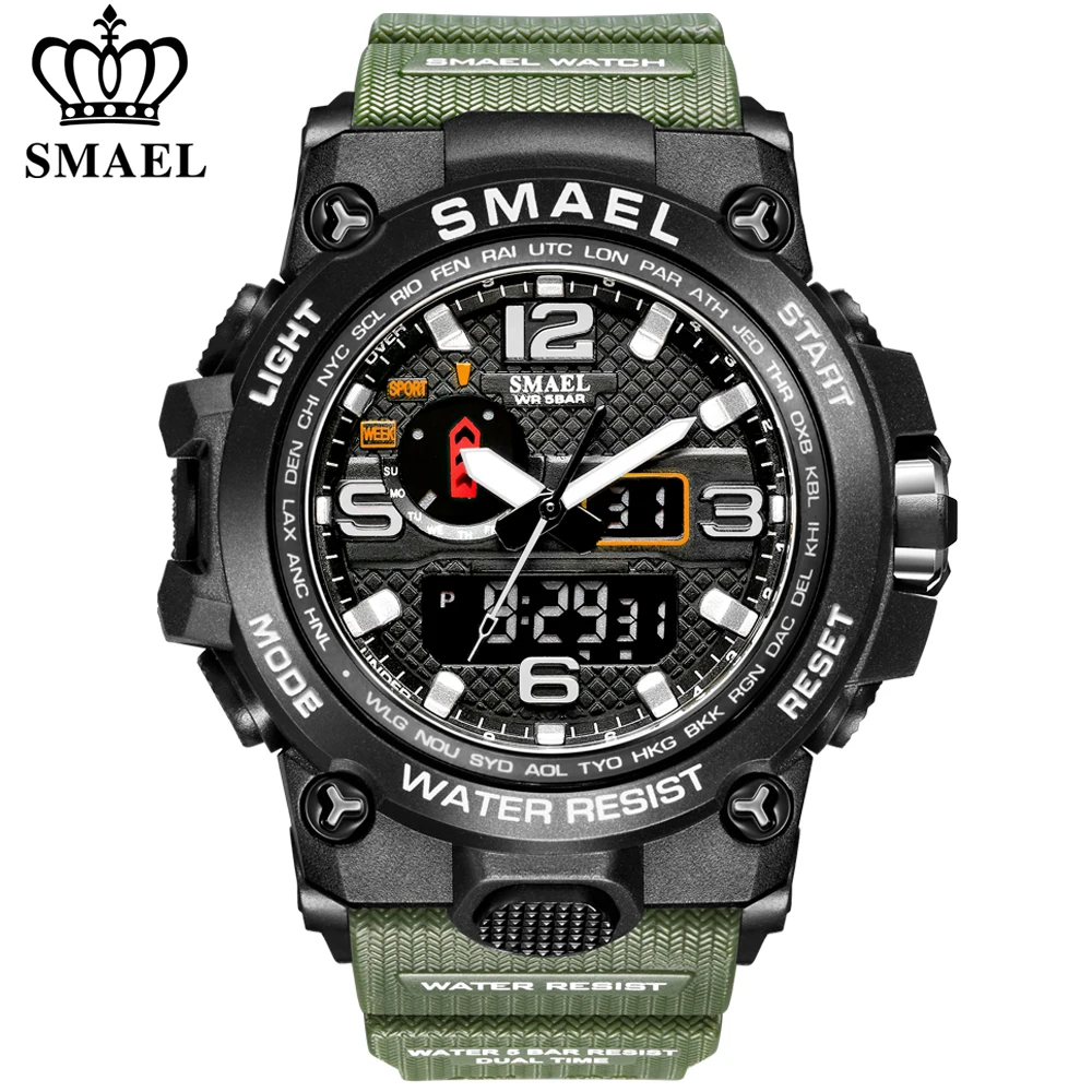 

SMAEL Fashion Mens Watches LED Sport Waterproof Watches Mens Top Luxury Brand Digital Male Quartz Wrist Watch Relogio Masculino