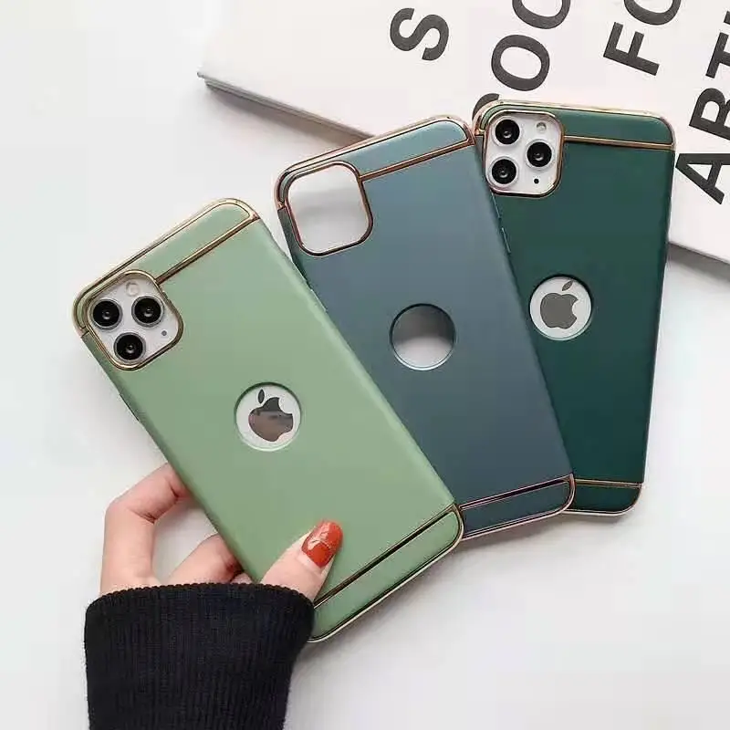 Модный гибридный жесткий чехол 3 в 1 с металлическим покрытием для iphone 11 XS Max 6 6s 7 8