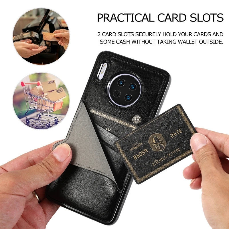 

Luxury Wallet Leather Case for Huawei P40 P30 Pro Lite Case Card Holder Phone Cover for Huawei Mate 20 30 Pro Lite Coque Case