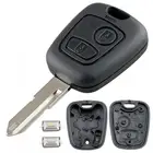 1 шт., прочные 2 кнопки корпус автомобильного ключа дистанционного управления, сменные с лезвием 206 и 2 микропереключателями, подходят для Peugeot 106, 206, 306, 406