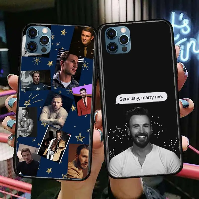 

American star chris evans Anime Phone Cases cover For iphone 11 Pro Max case 12 8 7 6 S XR PLUS X XS SE 2020 mini mobile cell s
