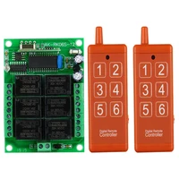 433mhz universal wireless remote control smart switch dc12v 6ch relay receiver modul rf remote controller with usb interface