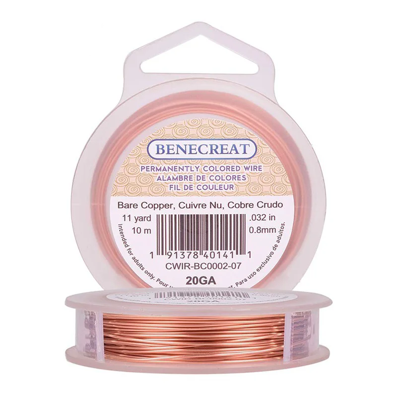 

1PC 10m/roll 0.8mm thick Long-Lasting Plated Bare Copper Wire Solid Copper Wire for Jewelry Craft Making