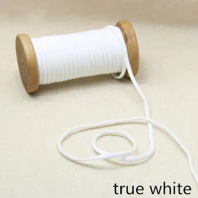 True white Meetee 23 ярдов 5 мм веревка эластичная лента плечевой ремень для волос детское кольцо обувь DIY аксессуары ручной работы BD393 - Цвет: True white