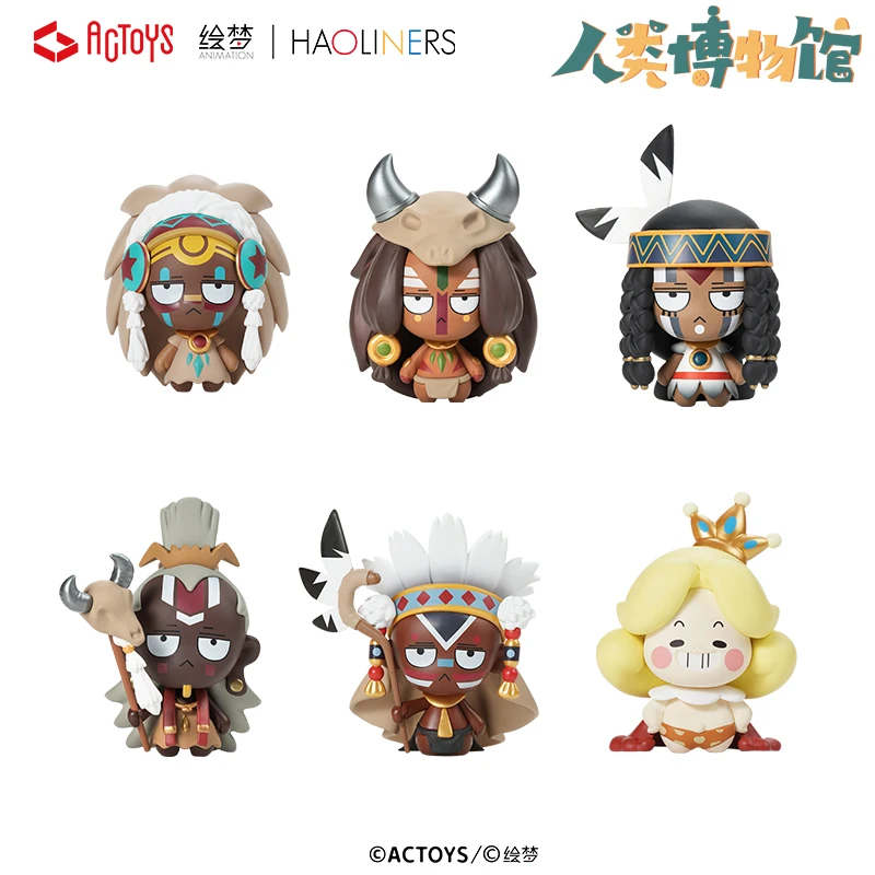 

Blind Box Toys Figure 7 Style Original Humanity Museum Chief Series Kawaii Surprise Random Anime Model PVC Dolls 6Pcs/Set