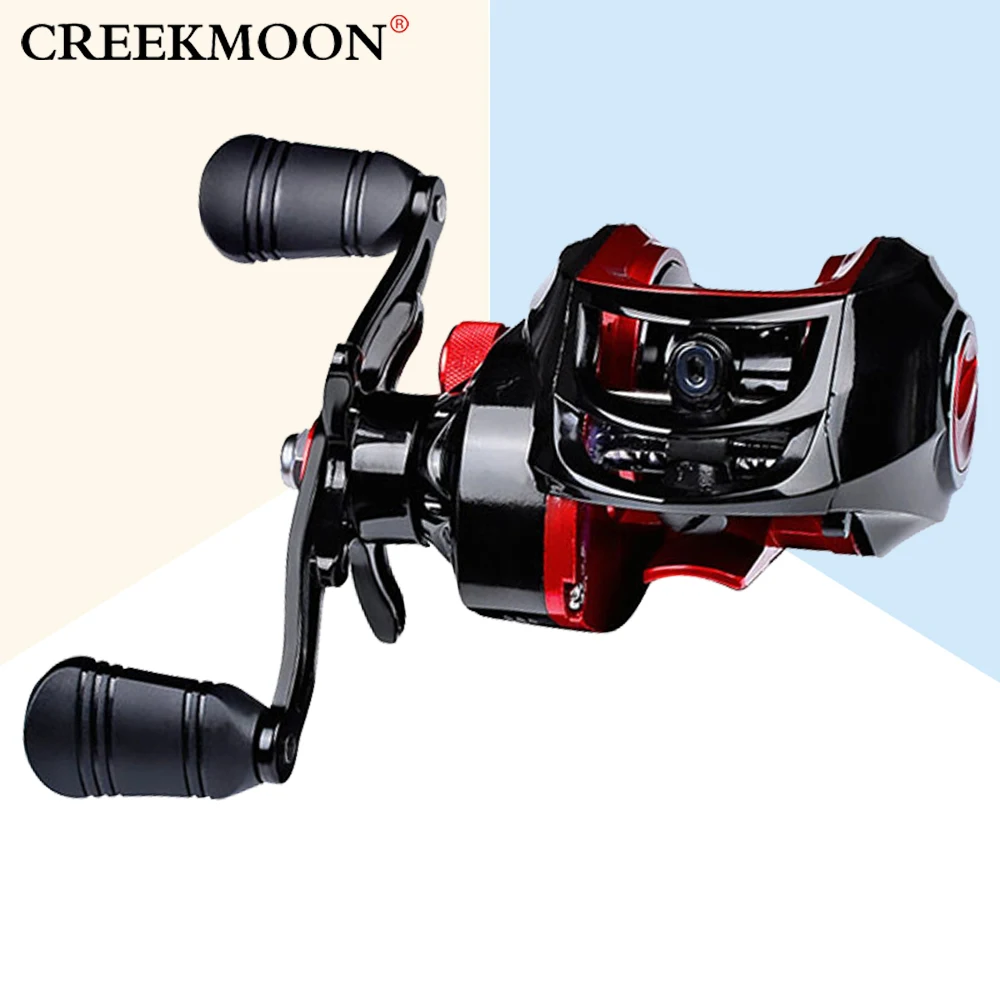 

Fishing Baitcasting Reel All Metal Spool 18+1BB 10kg/22LB Max Drag Force Speed Ratio 7.2:1 Magnetic Metal Casting Fishing Reels