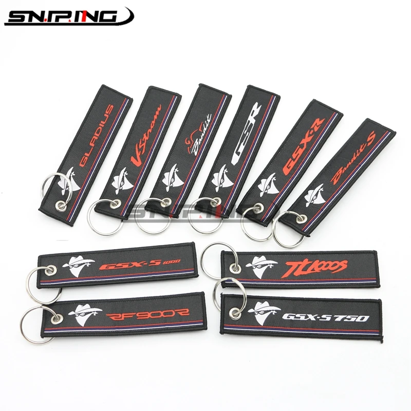 Брелоки в виде мотоцикла вышивка брелок для ключей цепи коллекции кольцо Suzuki RF900R