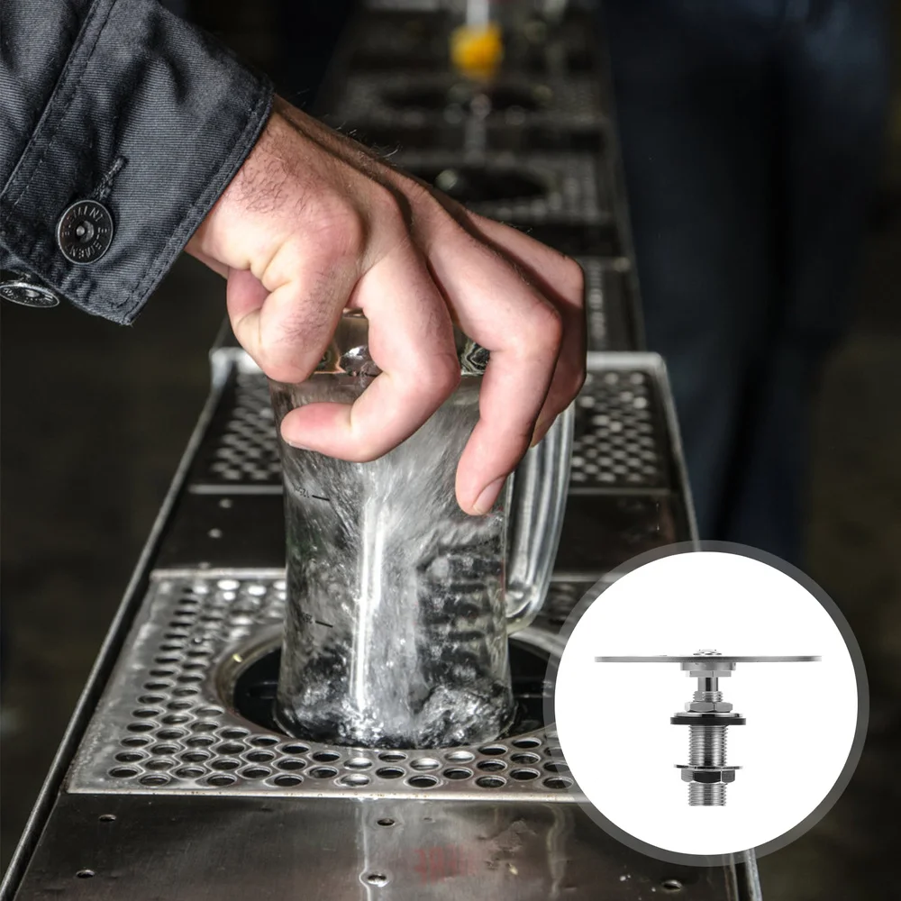 

1Pc Durable Cup Washer Automatic Glass Rinser Bar Cup Washing Tool Silver