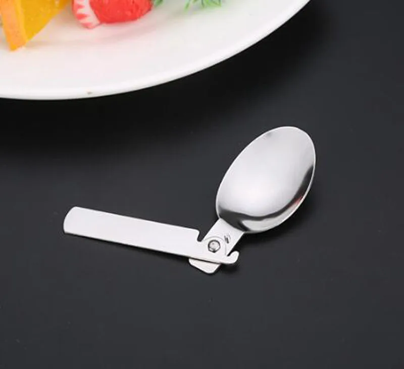 2 шт. ложка уличная посуда для кемпинга складная из нержавеющей стали легкая