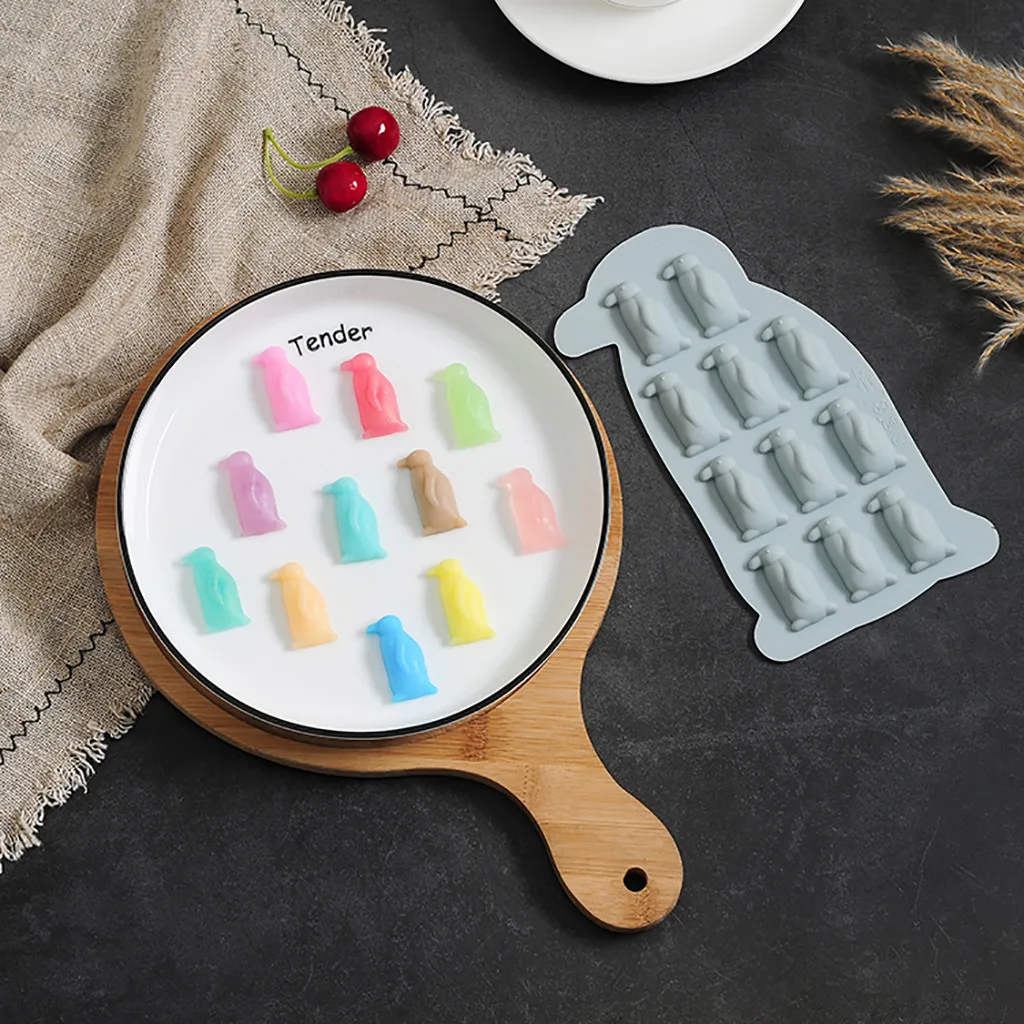 Милый пингвин из силикона форма помадка дети печенья резак шоколадная Форма торт