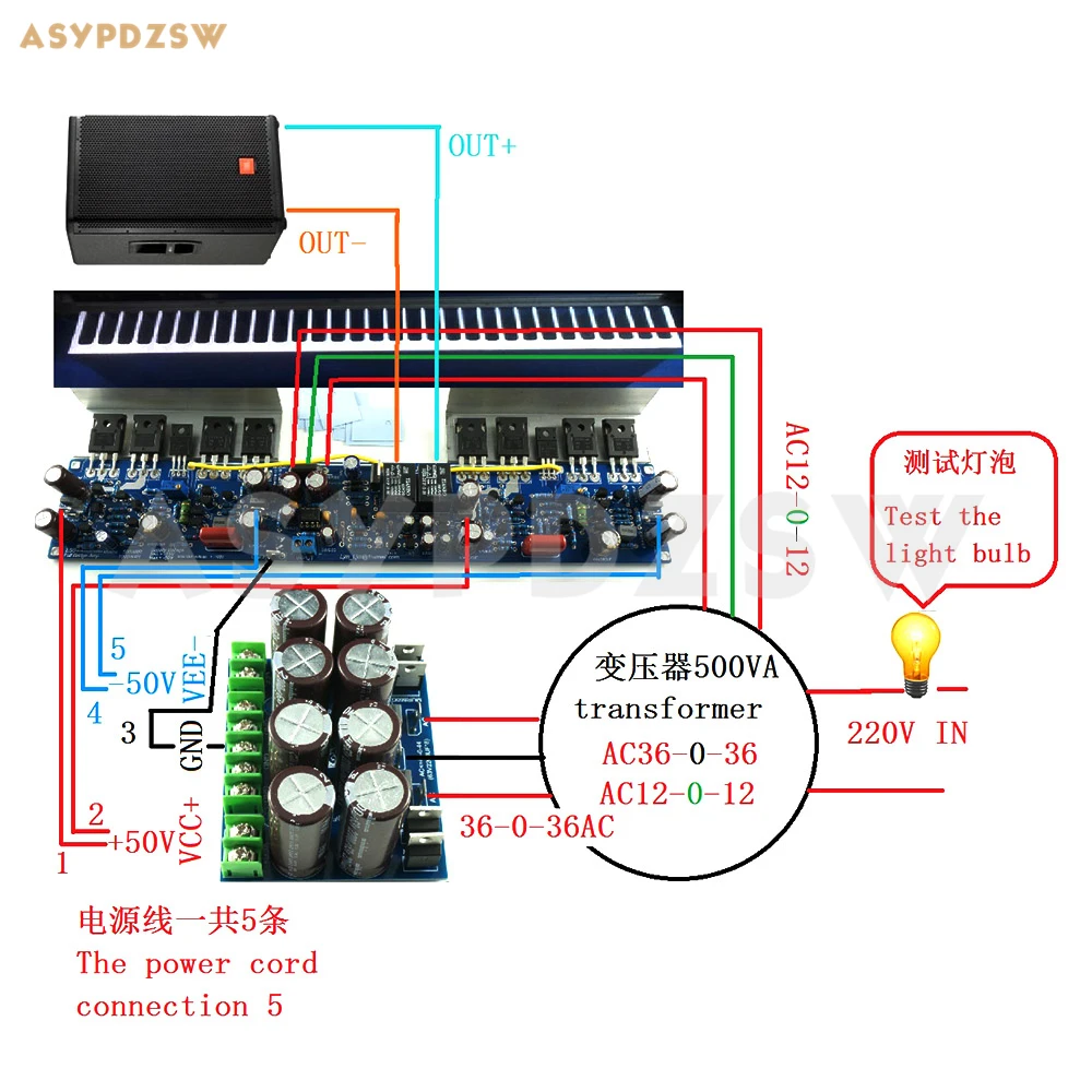 Профессиональная версия L50 полный мостовой монокомбинированный усилитель