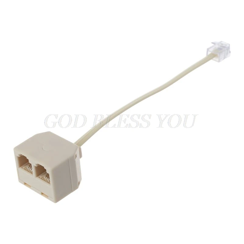 

Telephone Splitter RJ11 6P4C 1 Male to 2 Female Adapter RJ11 to RJ11 Separator Drop Shipping