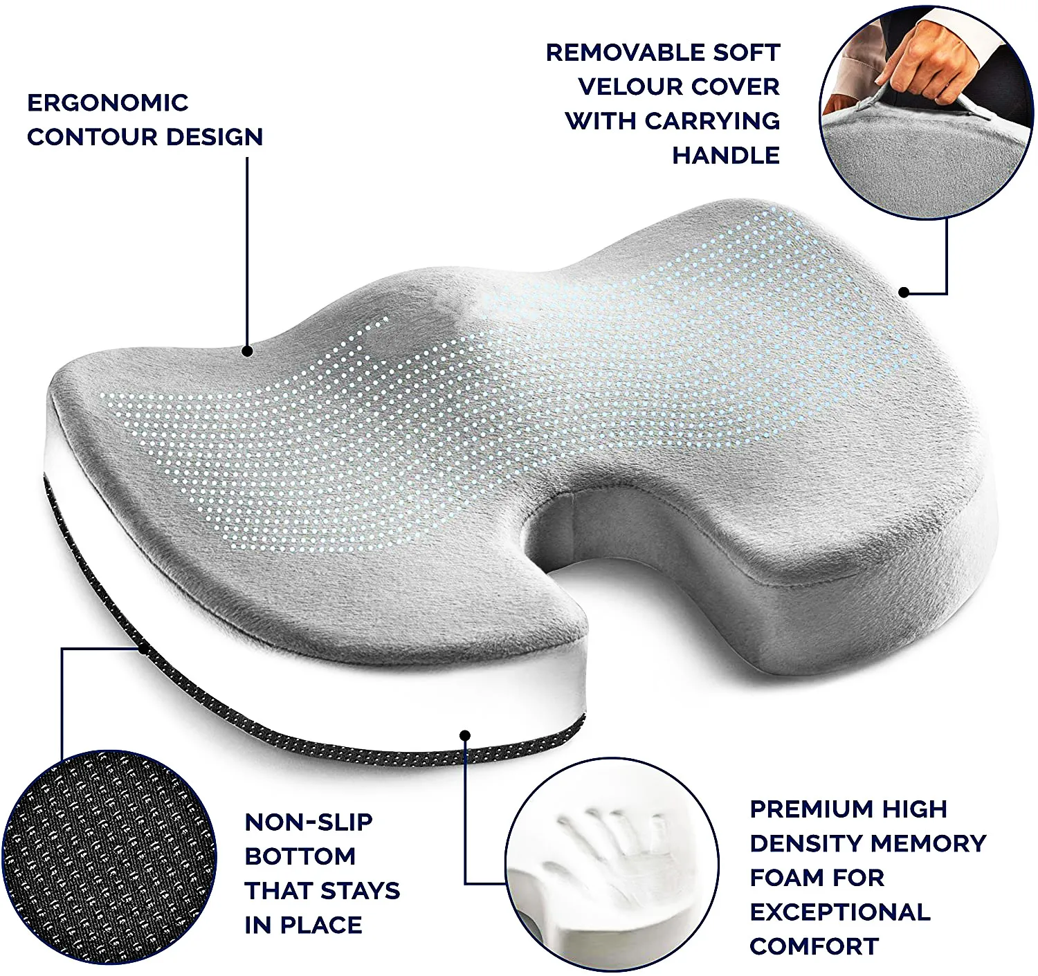 Гелевая Ортопедическая подушка с эффектом памяти дорожное кресло U Coccyx массажное