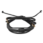 Ремешок для умных часов 40JB для Mi Smart Band 5, 6, ретро, плетеный кожаный браслет с бусинами, металлический Ретро-браслет с крестом для мужчин и женщин