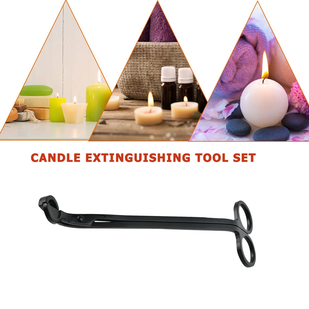

Stainless Steel Candle Wick Trimmer Oil Lamp Trim Accessories Cutter Straw Tool Hook Scissors Home Decor Tool