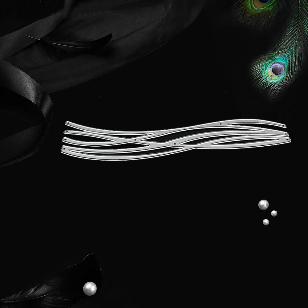 Металлические Вырубные штампы ручной работы новинка 2019 волнистые линии границы