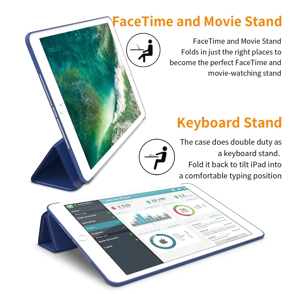 Чехол для iPad 10 2 8th 2018 2017 9 7 Mini 5 2021 Pro 11 Air 3 4 умный чехол 5th 6th 7th Generation | Компьютеры и
