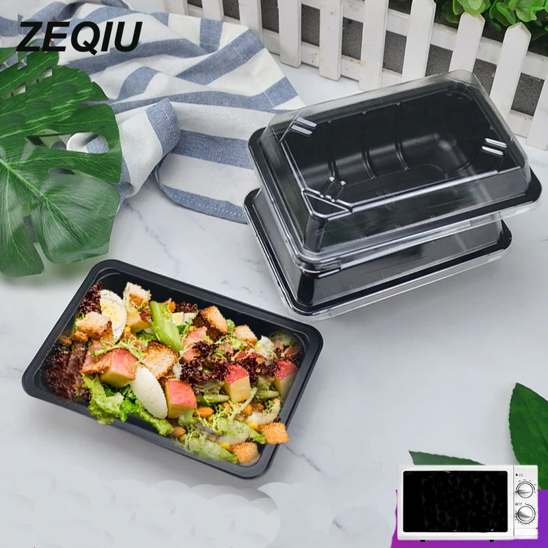 [50 шт.] одноразовый контейнер для еды на вынос Разогревающий микроволновой печи с