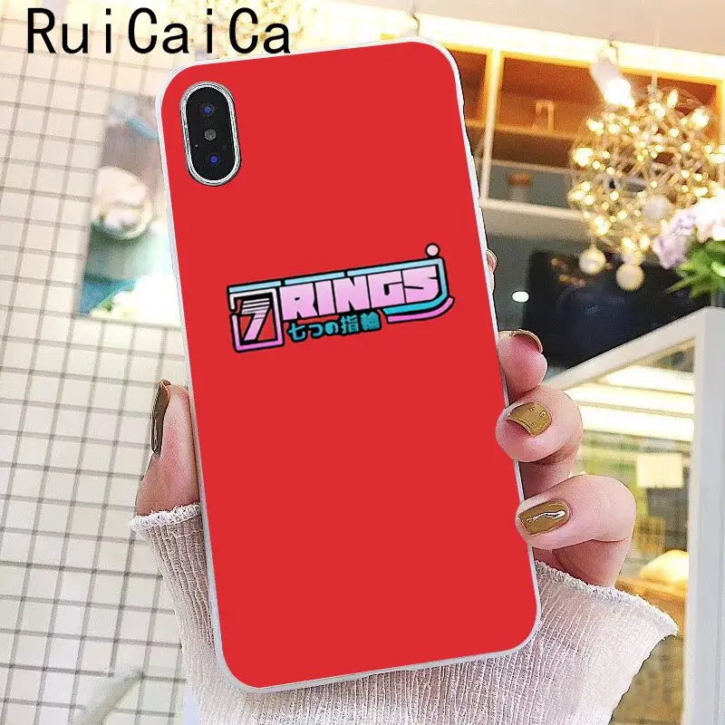 Ruicaica Ariana Grande-7 колец ТПУ чехол для телефона iPhone X XS MAX 6 6S 7 7plus 8 8Plus 5 5S XR 10 | Мобильные