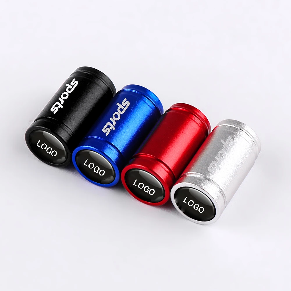 4 шт. автомобильный дизайн спортивные ТРД эмблема колпачки вентиля шин по