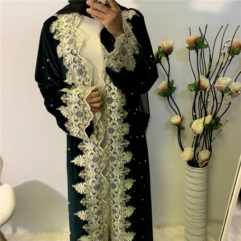 Кафтан Дубай Абая кимоно кардиган мусульманский хиджаб платье Турецкая