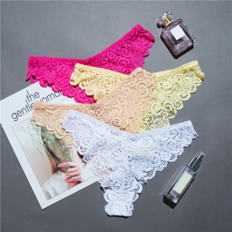 G-String Women Underpants Sexy Underwear Lace Comfortable Low Waist Perspective Thong Temptation Hollow Out | Тематическая одежда