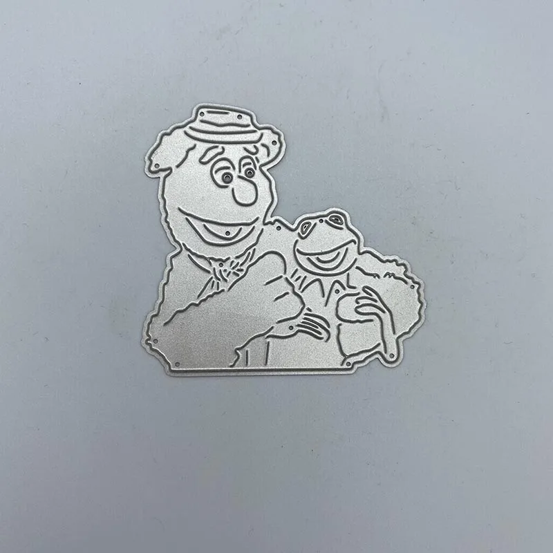 

Man and frog Metal Cutting Dies Stencils For DIY Scrapbooking Album Paper Card Decorative Craft Embossing Die Cuts New 2019