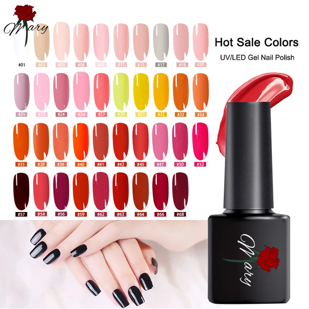 

Rosemary Nail Polish Gel UV Nail Gel Polish Glitter Primer Gel 8ML Hybrid Varnish Nails Gel Set Colors Gel Polish Nail Art