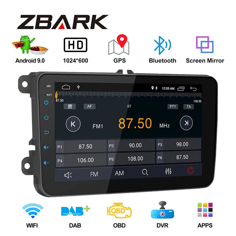 8 &quotAndroid 9 0 RAM 2G стерео плеер навигация GPS для VW Jetta Golf Amarok Beetle Lavida Caddy Passat Polo Sharan