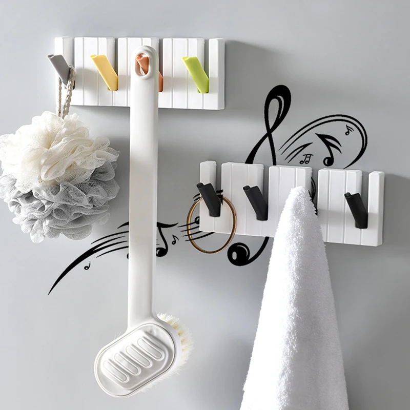 

Piano Keys Hook Hanger Wall Mounted Coat Hanger Creative Wall Decoration for Home Living Room Bedroom TSH Shop