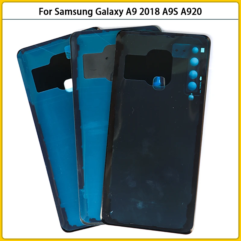 

New A920 Rear Housing Case For Samsung Galaxy A9 2018 A9S A920F A9200 Battery Cover Door Back Cover Chassis Glass Replacement