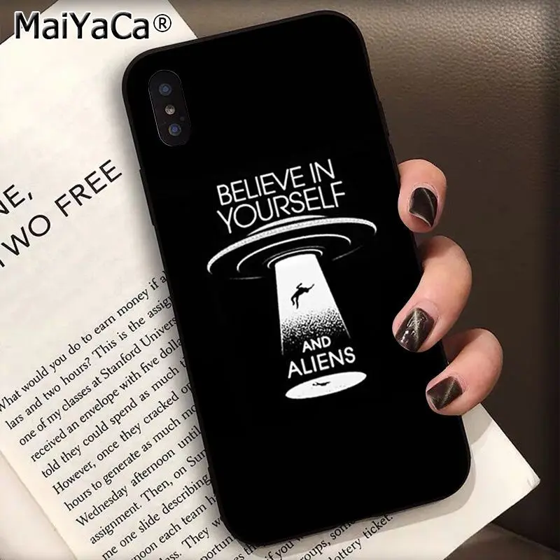 MaiYaCa Trippy Tie Dye Peace Alien силиконовый черный чехол для телефона для Apple iphone 11 pro 8 7 66S Plus X XS MAX 5S SE XR чехол s - Цвет: A10
